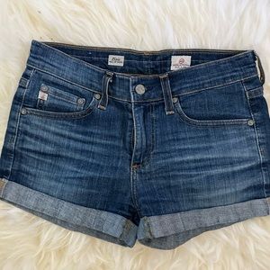 AG PIXIE roll up Denim SHORTS 25 LN